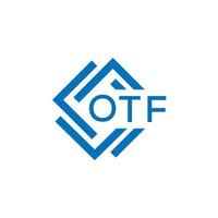 OTF letter logo design on white background. OTF creative circle letter logo concept. OTF letter design. vector
