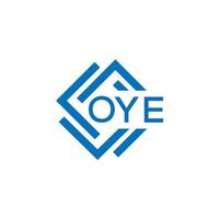 .OYE letter logo design on white background. OYE creative circle letter logo concept. OYE letter design. vector