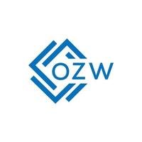 OZW letter logo design on white background. OZW creative circle letter logo concept. OZW letter design. vector
