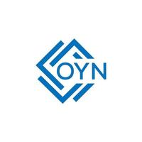 .OYN letter logo design on white background. OYN creative circle letter logo concept. OYN letter design. vector
