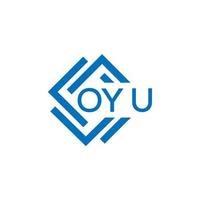 OYU letter logo design on white background. OYU creative circle letter logo concept. OYU letter design. vector