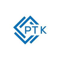 ptk letra logo diseño en blanco antecedentes. ptk creativo circulo letra logo concepto. ptk letra diseño. vector