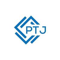 ptj letra logo diseño en blanco antecedentes. ptj creativo circulo letra logo concepto. ptj letra diseño. vector