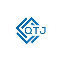 qtj letra logo diseño en blanco antecedentes. qtj creativo circulo letra logo concepto. qtj letra diseño. vector