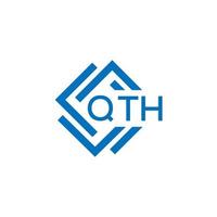 qth letra logo diseño en blanco antecedentes. qth creativo circulo letra logo concepto. qth letra diseño. vector