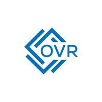 OVR letter logo design on white background. OVR creative circle letter logo concept. OVR letter design. vector