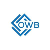 owb letra logo diseño en blanco antecedentes. owb creativo circulo letra logo concepto. owb letra diseño. vector