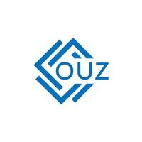 OUZ letter logo design on white background. OUZ creative circle letter logo concept. OUZ letter design. vector