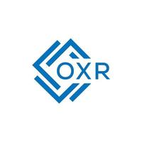 OXR letter logo design on white background. OXR creative circle letter logo concept. OXR letter design. vector