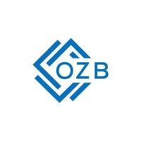 OZB letter logo design on white background. OZB creative circle letter logo concept. OZB letter design. vector