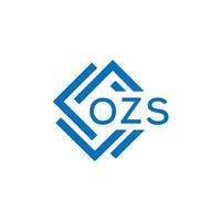OZS letter logo design on white background. OZS creative circle letter logo concept. OZS letter design. vector