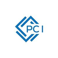 PCI letter logo design on white background. PCI creative circle letter logo concept. PCI letter design. vector
