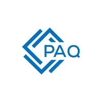 paq letra logo diseño en blanco antecedentes. paq creativo circulo letra logo concepto. paq letra diseño. vector