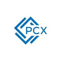 pcx letra logo diseño en blanco antecedentes. pcx creativo circulo letra logo concepto. pcx letra diseño. vector