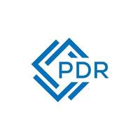 PDR letter logo design on white background. PDR creative circle letter logo concept. PDR letter design. vector