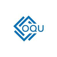 OQU letter logo design on white background. OQU creative circle letter logo concept. OQU letter design. vector