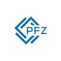 pfz letra diseño.pfz letra logo diseño en blanco antecedentes. pfz creativo circulo letra logo concepto. pfz letra diseño. vector