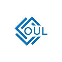 OUL letter design.OUL letter logo design on white background. OUL creative circle letter logo concept. OUL letter design. vector