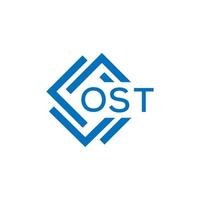 OST creative circle letter logo concept. OST letter design. vector