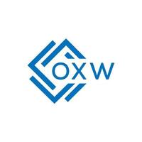 OXW letter logo design on white background. OXW creative circle letter logo concept. OXW letter design. vector