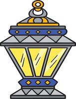 Ramadan Lantern Cartoon Colored Clipart vector