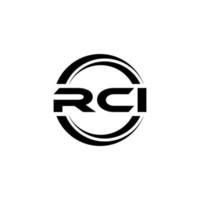 RCI letter logo design in illustration. Vector logo, calligraphy designs for logo, Poster, Invitation, etc.