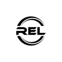 REL letter logo design in illustration. Vector logo, calligraphy designs for logo, Poster, Invitation, etc.