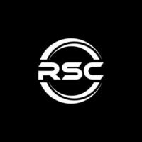 diseño del logotipo de la letra rsc en la ilustración. logotipo vectorial, diseños de caligrafía para logotipo, afiche, invitación, etc. vector