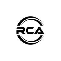 RCA letter logo design in illustration. Vector logo, calligraphy designs for logo, Poster, Invitation, etc.