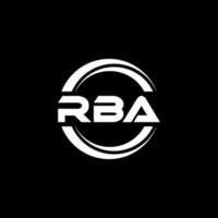 diseño de logotipo de letra rba en ilustración. logotipo vectorial, diseños de caligrafía para logotipo, afiche, invitación, etc. vector