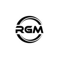 diseño de logotipo de letra rgm en ilustración. logotipo vectorial, diseños de caligrafía para logotipo, afiche, invitación, etc. vector