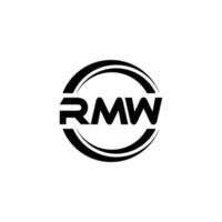 RMW letter logo design in illustration. Vector logo, calligraphy designs for logo, Poster, Invitation, etc.