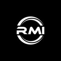 RMI letter logo design in illustration. Vector logo, calligraphy designs for logo, Poster, Invitation, etc.