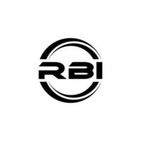 diseño de logotipo de letra rbi en ilustración. logotipo vectorial, diseños de caligrafía para logotipo, afiche, invitación, etc. vector