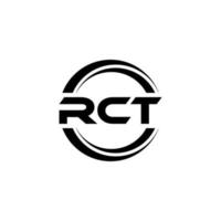 diseño de logotipo de letra rct en ilustración. logotipo vectorial, diseños de caligrafía para logotipo, afiche, invitación, etc. vector