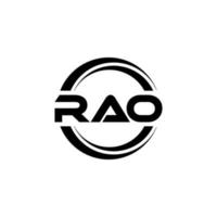 RAO letter logo design in illustration. Vector logo, calligraphy designs for logo, Poster, Invitation, etc.