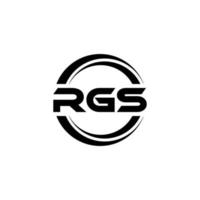 diseño de logotipo de letra rgs en ilustración. logotipo vectorial, diseños de caligrafía para logotipo, afiche, invitación, etc. vector