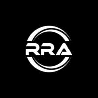 RRA letter logo design in illustration. Vector logo, calligraphy designs for logo, Poster, Invitation, etc.