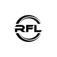 RFL letter logo design in illustration. Vector logo, calligraphy designs for logo, Poster, Invitation, etc.