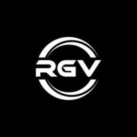 diseño de logotipo de letra rgv en ilustración. logotipo vectorial, diseños de caligrafía para logotipo, afiche, invitación, etc. vector
