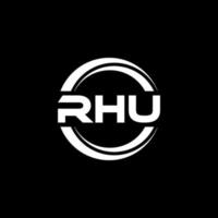 diseño del logotipo de la letra rhu en la ilustración. logotipo vectorial, diseños de caligrafía para logotipo, afiche, invitación, etc. vector