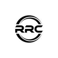 RRC letter logo design in illustration. Vector logo, calligraphy designs for logo, Poster, Invitation, etc.