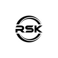 RSK letter logo design in illustration. Vector logo, calligraphy designs for logo, Poster, Invitation, etc.