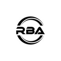 diseño de logotipo de letra rba en ilustración. logotipo vectorial, diseños de caligrafía para logotipo, afiche, invitación, etc. vector