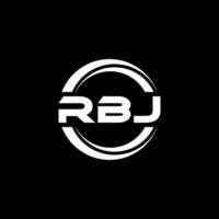 RBJ letter logo design in illustration. Vector logo, calligraphy designs for logo, Poster, Invitation, etc.