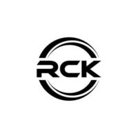 RCK letter logo design in illustration. Vector logo, calligraphy designs for logo, Poster, Invitation, etc.