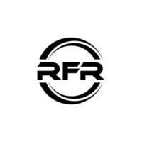 RFR letter logo design in illustration. Vector logo, calligraphy designs for logo, Poster, Invitation, etc.