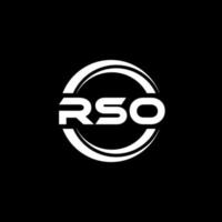 diseño de logotipo de letra rso en ilustración. logotipo vectorial, diseños de caligrafía para logotipo, afiche, invitación, etc. vector