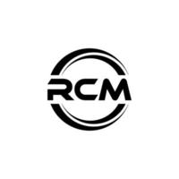 RCM letter logo design in illustration. Vector logo, calligraphy designs for logo, Poster, Invitation, etc.