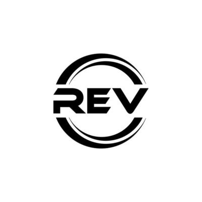 REV letter logo design in illustration. Vector logo, calligraphy designs for logo, Poster, Invitation, etc.